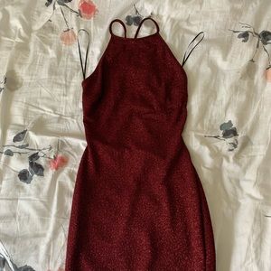 Sparky body con red dress